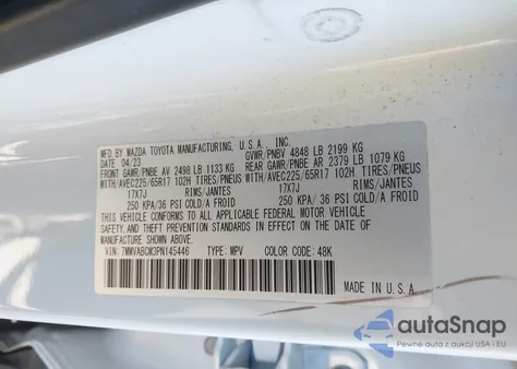 2023 Mazda Cx-50 2.5 S Preferred Plus из США, поврежденный, VIN 7MMVABCM3PN145446